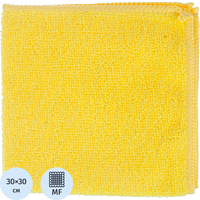 Салфетка хозяйственная микрофибра 30х30 см 200 г/кв.м желтая