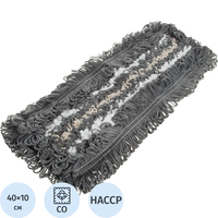 Насадка МОП для швабры-флаундера (плоской) Luscan Professional хлопок  40x10 см серая