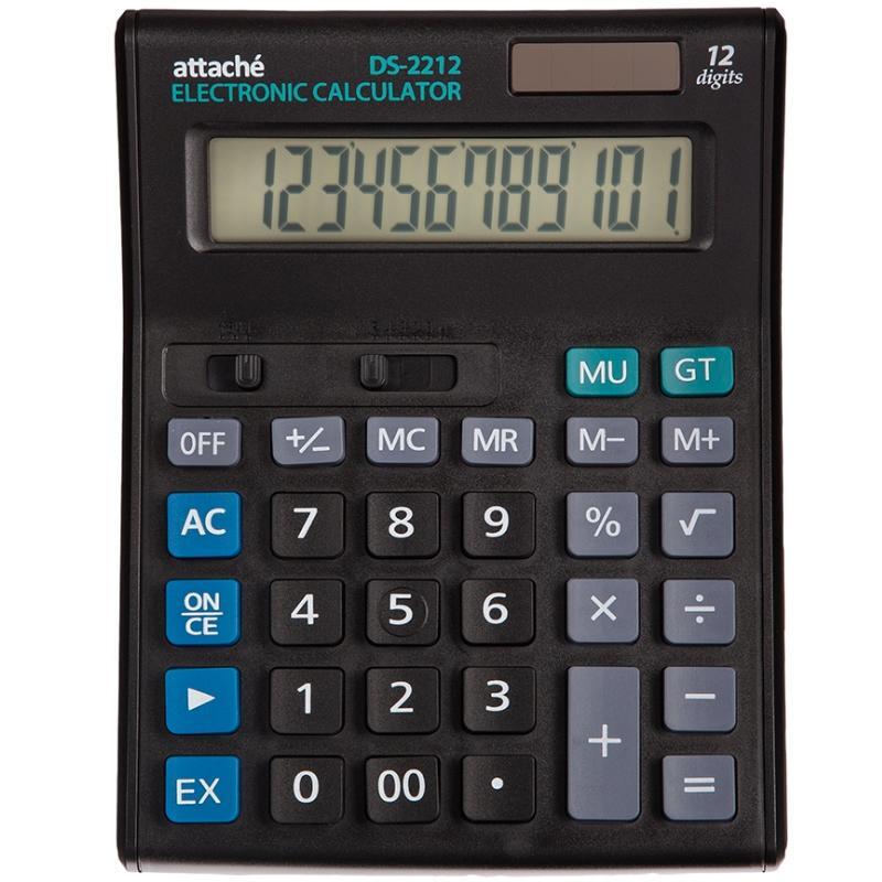 Калькулятор настольный Attache Economy 12-разрядный черный 190x145x45 мм – выгодная цена – купить товар Калькулятор настольный Attache Economy 12-разрядный черный 190x145x45 мм в интернет-магазине Комус