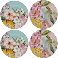 Набор тарелок на 4 персоны 4 предметов Nouvelle Home Flowers фарфоровый