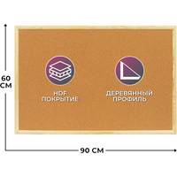 Доска с поверхностью из мягкого ДВП 60х90 см Выбор есть Softboard