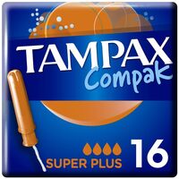 Тампоны гигиенические с аппликатором Tampax Compak Super Plus Duo (16  штук в упаковке)