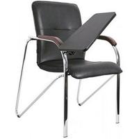 Конференц-кресло Samba ST черный/орех (искусственная кожа, металл хромированный)