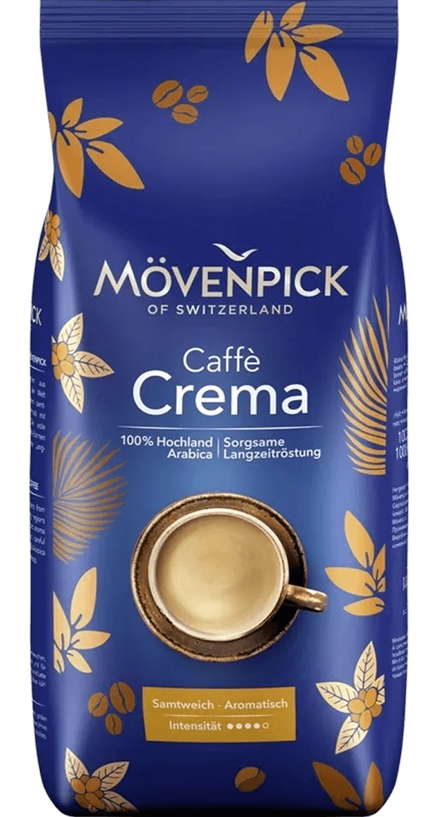 Кофе в зёрнах Movenpick Caffe Crema арабика 100% 1 кг (пакет)