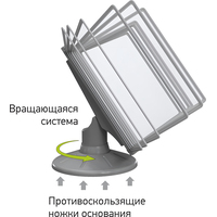 Демосистема настольная А4 вращающаяся 10 панелей серого цвета Attache