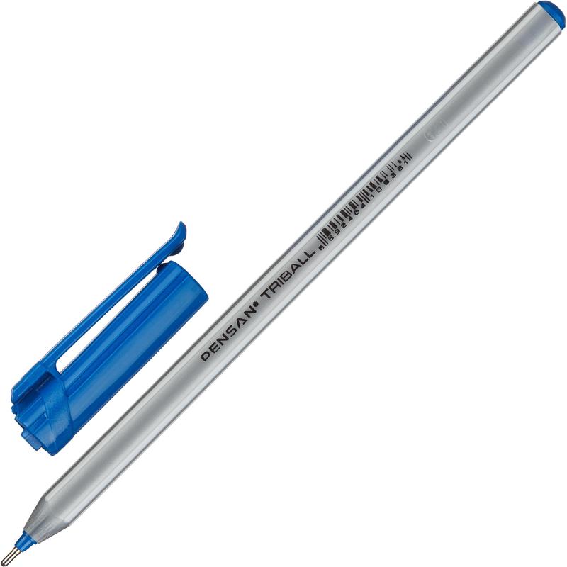 Ручка шариковая неавтоматическая Pensan Triball синяя (толщина линии 1 мм) – выгодная цена – купить товар Ручка шариковая неавтоматическая Pensan Triball синяя (толщина линии 1 мм) в интернет-магазине Комус