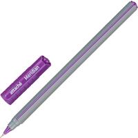 Ручка шариковая Attache Meridian синяя корпус soft touch  (серо-фиолетовый корпус, толщина линии 0.35 мм)