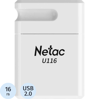 Флешка USB 2.0 16 ГБ Netac U116 (NT03U116N-016G-20WH)