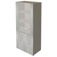 Шкаф для документов New.Tone Nt-47 (дуб серебристый, 880х460х2045 мм)