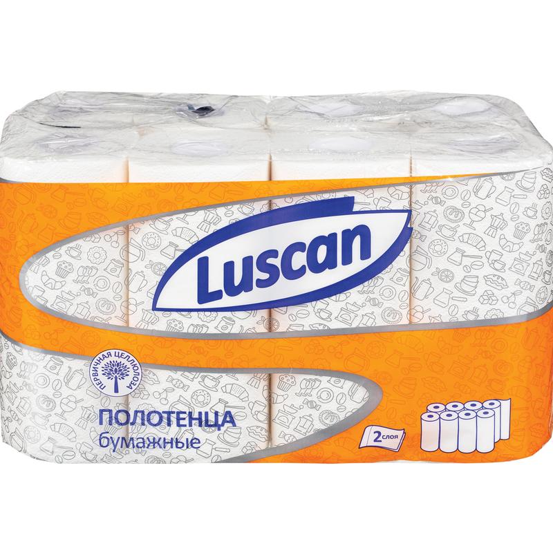 Полотенца бумажные Luscan 2-слойные белые 8 рулонов по 12.5 метрoв – выгодная цена – купить товар Полотенца бумажные Luscan 2-слойные белые 8 рулонов по 12.5 метрoв в интернет-магазине Комус