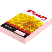 Бумага цветная для печати Комус Color роза пастель (А4, 80 г/кв.м, 500 листов)