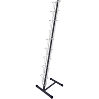 Стойка напольная Attache разборная на 9 лотков А5 (черная с хромом,  161x41x39 см)