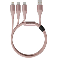 Кабель Solove USB A - Micro USB - Lightning - USB Type-C 1.2 метра (DW2  Pink RUS)
