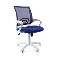 Кресло офисное Chairman 696 синее (сетка/ткань, пластик)