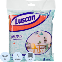 Салфетки хозяйственные Luscan микрофибра 30х30 см 300 г/кв.м (3 штуки в  упаковке, 3030X300X3)