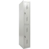 Шкаф-базовый модуль для одежды металлический Практик ML 12-30 (серый,  300х500х1830 мм)