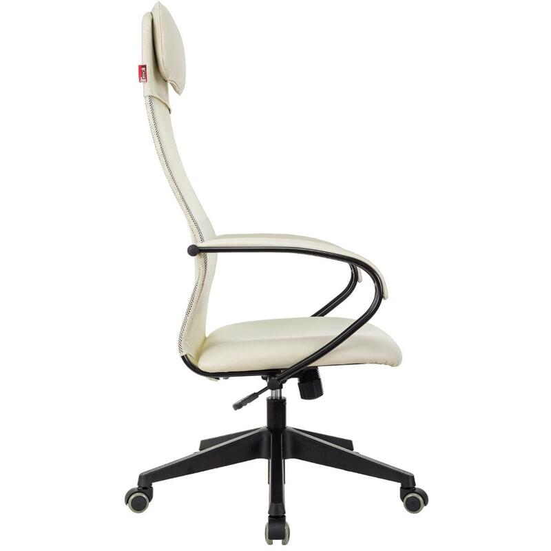 Кресло для руководителя easy chair 509 tpu бежевое экокожа металл