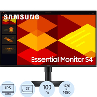 Монитор 27 Samsung Essential S4 S40GD чёрный (LS27D400GAIXCI)