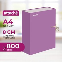Папка архивная на 2-х завязках Attache Bright Сolours А4 80 мм (220х305  мм) картон/ламинированная бумага до 800 листов