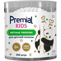 Палочки ватные для детей Premial 200 штук
