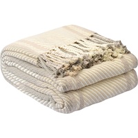Покрывало Tkano Essential Warm traditions хлопок 230х250 см  бежевое/серое
