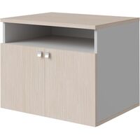 Тумба под оргтехнику Swift (дуб шамони светлый/серый, 800х600х656 мм)