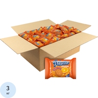 Печенье сахарное КИ Морозова Pekarro Orange с апельсиновой начинкой и  взрывной карамелью 3 кг