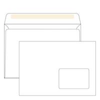Конверт Packpost С5 80 г/кв.м белый декстрин с правым окном (1000 штук в  упаковке)
