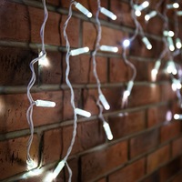 Уценка. Гирлянда светодиодная уличная Neon-Night Айсикл бахрома белый  свет 152  светодиодов (4.8х0.6 м). уц_тех