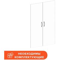 Двери низкие Канц ДК35 стеклянные прозрачные (692х1098 мм, 2 штуки)