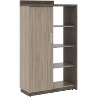 Шкаф для документов Wood&Stone СФ-534171 полузакрытый (бетон  чикаго тёмный/дрифтвуд/графит, 1037х454.5х1770 мм)
