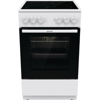 Плита электрическая Gorenje GEC5A41WG стандартной ширины белая  (стеклокерамика, 4 конфорки, 62 литра)