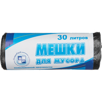 Мешки для мусора Green Pack 30 л черный металлик (ПНД 10 мкм, 25 штук)