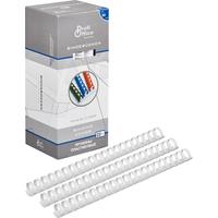 Пружины для переплета пластиковые ProfiOffice 22 мм белые (50 штук в  упаковке)