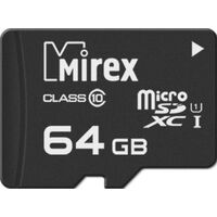 Карта памяти 64 ГБ microSDХC Mirex 13612-MC10SD64 Class 10 UHS-I U1