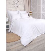 Постельное бельё Mona Liza Glamour White (2-спальное, сатин)