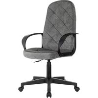 Кресло для руководителя Easy Chair 602LT серое (велюр, пластик)