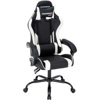 Кресло игровое Chairman CH41 белое/черное (экокожа, металл)