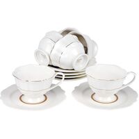 Набор чайный Nouvelle Home White chic на 6 персон фарфор (12 предметов)