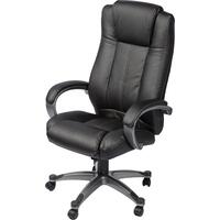 Кресло для руководителя Easy Chair EChair-604 RT чёрное (рециклированная  кожа с компаньоном, пластик)