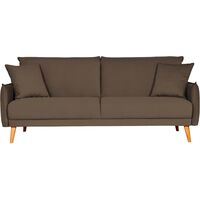 Диван трехместный Релакс Finsoffa Natten раскладной коричневый (ткань)