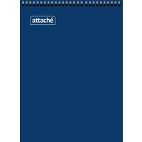 Блокнот Attache А4 60 листов синий в клетку на спирали (205x292 мм)