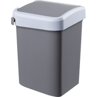 Контейнер для мусора напольный Econova Smart Bin 10 л пластик с крышкой  серый (34.5x24.5x19.6 см)