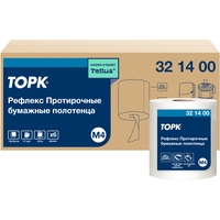 Протирочная бумага Торк (Tork) Reflex 321400 M4 белая (6 рулонов по 270  метров)