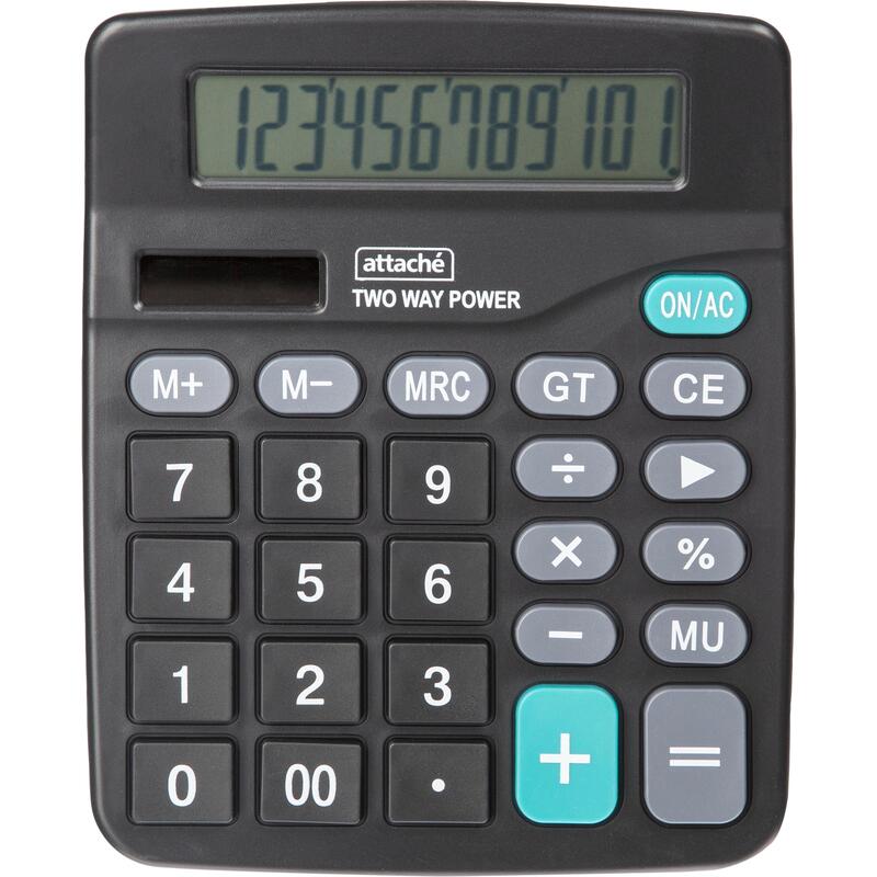 Калькулятор настольный Attache ATC-555-12F 12-разрядный черный 180x145x58 мм – выгодная цена – купить товар Калькулятор настольный Attache ATC-555-12F 12-разрядный черный 180x145x58 мм в интернет-магазине Комус