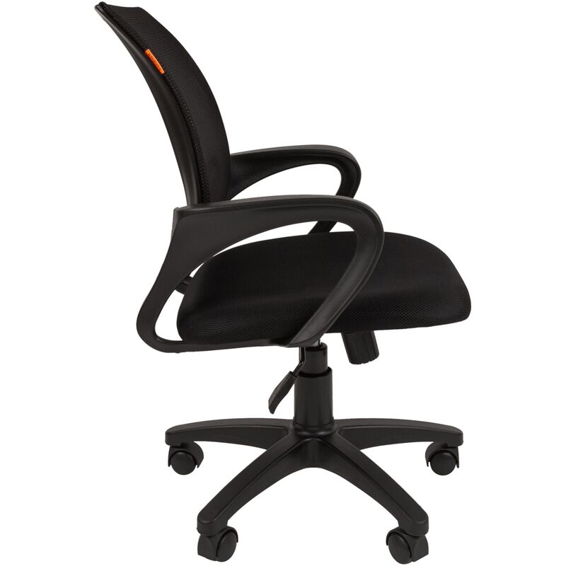 Кресло офисное easy chair 304 синее черное сетка ткань пластик