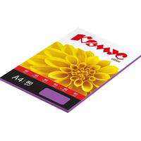 Бумага цветная для печати Комус Color лиловая интенсив (А4, 80 г/кв.м,  50 листов)