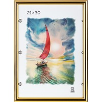 Рамка Зебра А4 21x30 см пластиковый багет 14 мм золотистая (PS 515)
