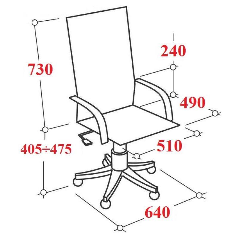 Кресло офисное easy chair 304 черное ткань сетка металл комус