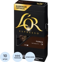 Кофе в капсулах для кофемашин L'or Espresso Forza (10 штук в упаковке)